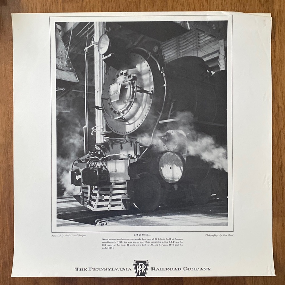 Don Wood Collection Pennsylvania Railroad Company Black & White Train Photograph